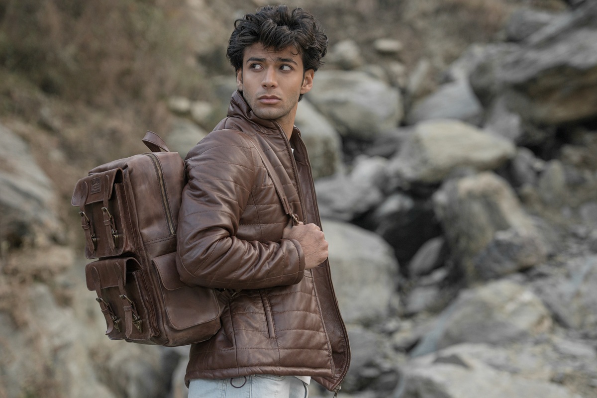 Dulles Crazy Horse Leather Laptop Backpack